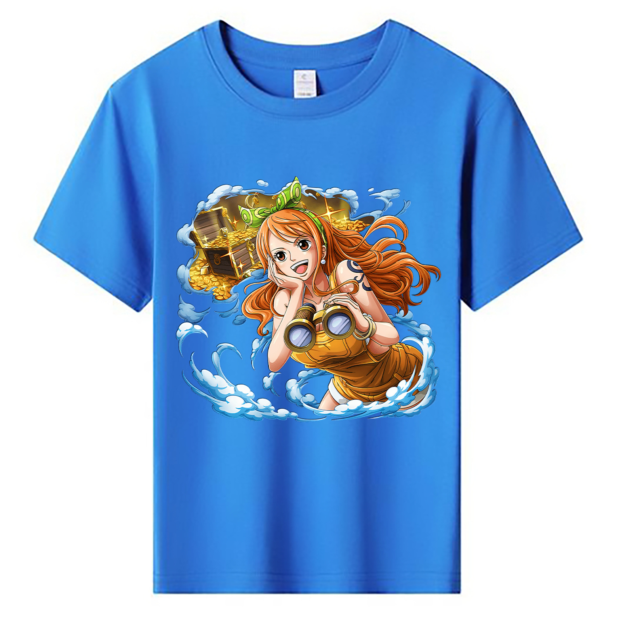 （画像用） ワンピース ナミ ONE PIECE Nami 綿100％キッズTシャツ（フロントプリント）
